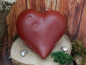 Preview: Tierurne für den Innenbereich, Herzform, Rot mit zwei Blüten - Sondermodell