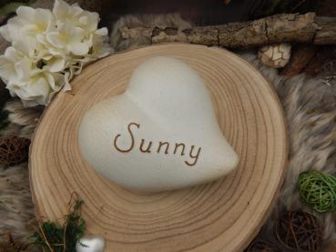 Preview: Tierurne Herz ohne Motiv, Creme