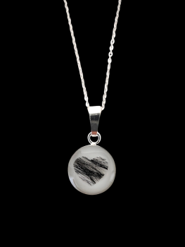 Erinnerungsschmuck mit Tierfell in Herzform - Kreis