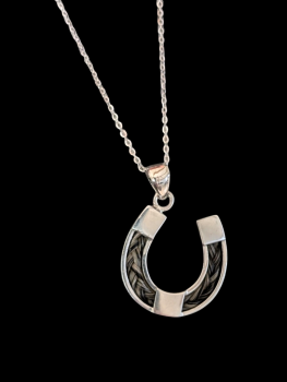 Erinnerungsschmuck mit Schweifhaar - Hufeisen