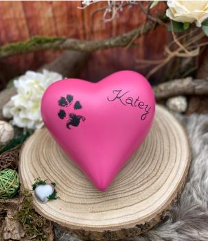 Beispiel: Beschriftung von Künstlerhand mit Original Pfotenabdruck