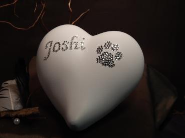 Preview: Musterurne mit Strass-Pfote