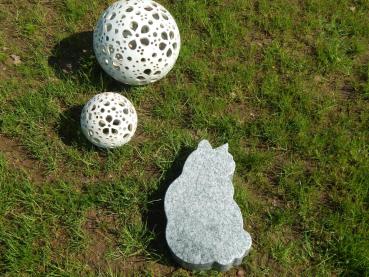Grabstein (Liegestein) - Katzenform - Granit Viscont