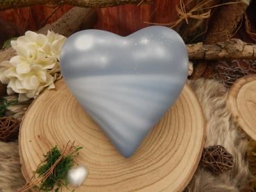 Tierurne für den Innenbereich - Herz in Mittelblau mit Motiv: Mond & Sterne, Volumen: ca. 1,25 Ltr.