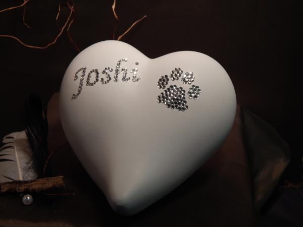 Musterurne mit Strass-Pfote