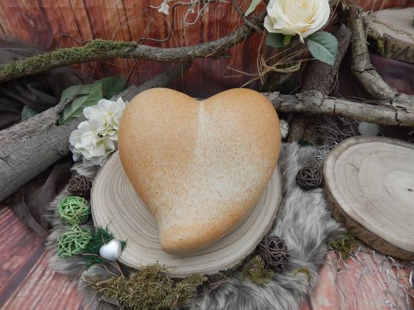 Tierurne Außenbereich - Herzform, Sand, Volumen: ca. 3,00 Ltr. - (Auslaufmodell)