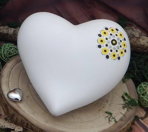 Musterurne - handgemaltes Dotpaintmotiv